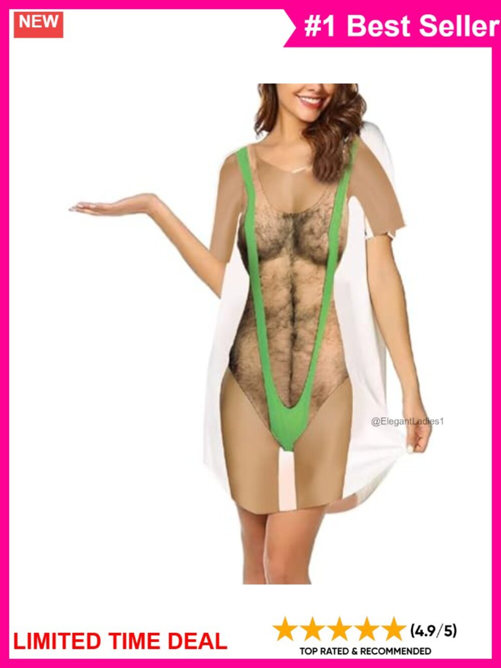 Women's Bikini Print Beach Cover Up Short Sleeve T-Shirt Dress